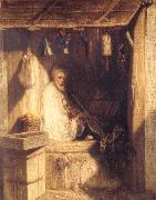 Alexandre Gabriel Decamps, Tukish Merchant Smoking in his Shop